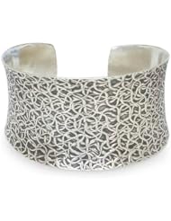 Sterling silver cuff bracelet, Bold Wild Nature