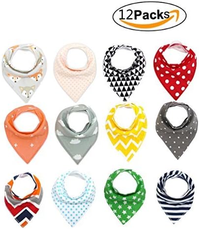 Bandana Drool Bibs Baby Bandana Drool Bibs Cotton Drool Bib for Teething Toddlers Infants Babies for Boys &amp; Girls Unisex Absorbent Cotton Modern Baby Set