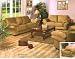 2 pc Sofa and love seat set in Buckskin microfiber with optional chair