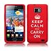 from AIO AIO Keep Calm & Carry On Lasred Silicone Case For Samsung Galaxy S2 i9100 + LCD Screen Protector