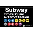 Times Square Metal Subway Sign