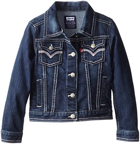 Levi s Girls  Tanya Thick Stitch Denim Jacket, Blue Wonder, Large