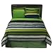 Contemporary Home Green Stripe Bed in a Bag