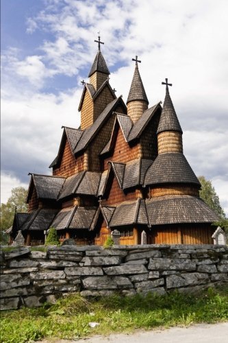 Heddal Stave Church in Norway Journal: 150 page lined notebook/diary