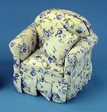 Dollhouse Miniature Chair with Pillow