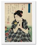 Utagawa Kuniyoshi, Writing a Label for Chrysanthemums