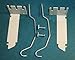 Valance Curtain Rod Extender KIT ~ 1 Pair Brackets with 2 Wire Center Supports