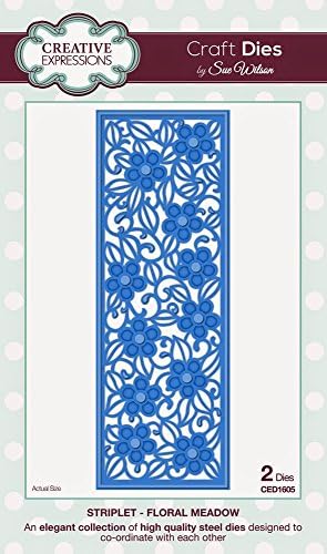 Sue Wilson Designs Dies - Striplet Collection Floral Meadow die