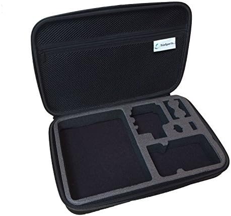 Large GoPro Case by TrioSportsUSA for Hero 4, 3+, 3, 2, 1 Camera and Accessories. Shockproof for Travel and Storage with Waterproof Zipper - it floats!