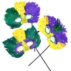 Mardi Gras Feather Mask Party Pack