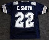 Emmitt Smith Autographed/Hand Signed Dallas Cowboys Blue Jersey PSA/DNA