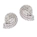 Cubic Zirconia Diamond Platinum Plated Cluster Stud Earrings (Holiday Special)