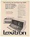 1978 Lexitron Videotype 1000 Word Processing System Print Ad