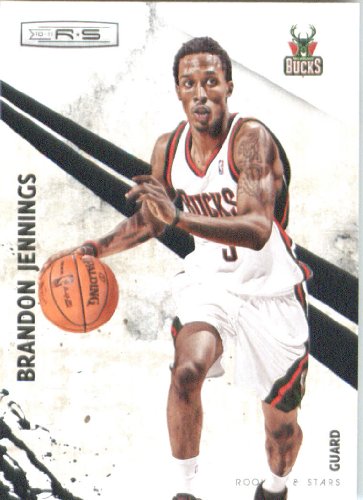 2010 2011 Panini Rookies and Stars # 31 Brandon Jennings Milwaukee Bucks Basketball Card - In Protective ScrewDown Case!