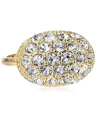 T Tahari "Essentials" Oval Crystal Pave Ring, Size 7