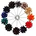 Lapel Pins for Men Handmade Satin Flower Boutonniere Pins for Suit Wedding Pack of 12 (Style 2)