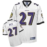 Reebok Baltimore Ravens Ray Rice Youth (8-20) Replica White Jersey Small
