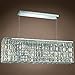 ibiza Design 8 Light 44" Chrome Chandelier with Clear Asfour Crystals