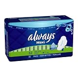 Maxi Long/Super with Wings, Unscented Pads 32 Count (Pack of 2)