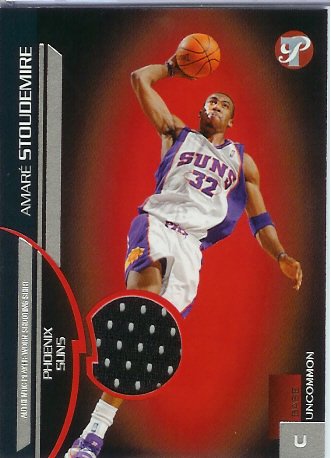 2005-06 Topps Prisitne Amare Stoudemire Player worn Shooting Shirt 255/500 Phoenix Suns Basketball Card - Mint Condition - In Protective ScrewDown Case!