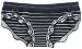 Levusha Fashions Ladies Panties Fine Nylon Spandex Silver Stripe Lorex Hipster, Large/X Large, Black