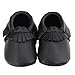 Voberry Baby Girls Soft Soled Tassel Bowknots Crib Shoes Moccasins (12~18 Month, Black)