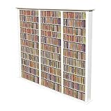 Spartak Bookcase Media Tower - Tall Triple 2413WHITE (White) (76H x 76W x 9.5D)