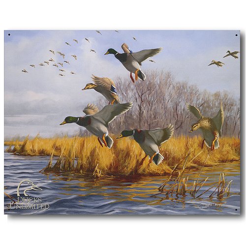 Nostalgic Ducks Unlimited Tin Sign : Good as Home