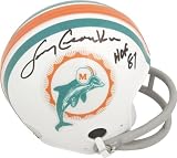 Larry Csonka Miami Dolphins Autographed Throwback Mini Helmet with HOF Inscription