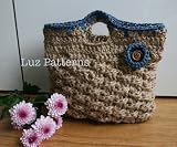 Crochet PATTERN - Retro Jute Summer handbag (80) (Handbags)