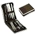 Portable Stainless Steel Personal Manicure Pedicure Set (Earpick Nail Clippers Tweezers Scissors Nail File, Etc), Travel & Grooming Kit With Free Delicate Case, 8 In 1, Christmas Gift Coffee RS.1947.00