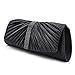 Greatsum Ladies' Designer Pleated Satin Evening Bags for Women Formal Clutch Purse Stone Evening Handbag