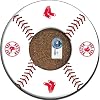 Steiner Sports MLB Boston Red Sox Baseball with Logo Coasters (Set of 4)