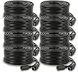 8 Pack of Defender 60ft Camera Extension Wire 4 PIN DIN Female to Male Video/Power Cable (DF10W)