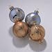 Set of 4 Light Blue & Gold Shatterproof Christmas Ball Ornaments 3