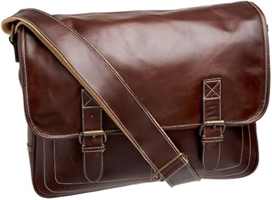 Fossil Mens Genuine Leather Messenger Bag Brown MBG1007200: 0 Shoes & Bags