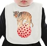 Circus tiger ネクタイを有する有機ビブ Medium