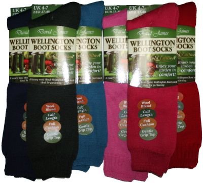 Ladies Wool Mix Wellington Boot Socks