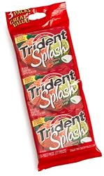Trident Splash Gum, Strawberry Lime (3-Pack), 9-Piece Packs (Pack of 20)