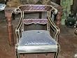 White Metal Cladded Lacquer Hand Paint Meenakari Wooden Indian Decorative Indoor Chair