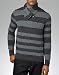 Sean John Men's Zip Front Sweater,Pm Black Heather,Large