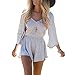 Eshion Women V-Neck Short Playsuit Jumpsuit Romper