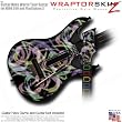 Neon Swoosh on Black Skin fits Band Hero, Guitar Hero 5 & World Tour Guitars for XBOX 360 & PS3 (GUITAR NOT INCLUDED) by WraptorSkinz