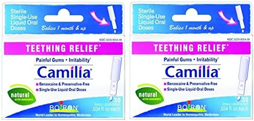 Boiron Camilia Teething Relief, 30 Count (0.034 Fl Oz Each) (Two Pack)