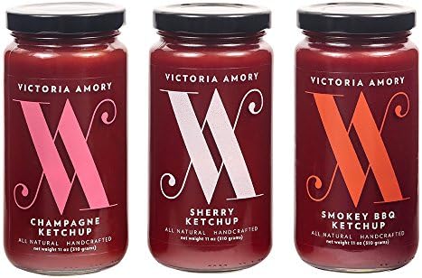 Victoria Amory's Starter Set of Mayonnaise, Ketchup & Chilli Piri Piri Sauce - Crafted with Premium Ingredients Like Roasted Garlic, Eggs, Pressed Olive Oil & Pimenton -Condiment Collection (Set of 9)