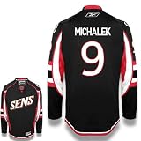MICHALEK #9 Ottawa Senators RBK Premier Third NHL Hockey Jersey by Reebok (NHLPA Certified Custom Sewn Authentic Twill)