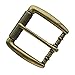 Antiqued Brass Finish Single Prong Replacement Roller Belt Buckle, Fits 1-1/2