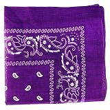 Paisley Cotton Bandana Purple