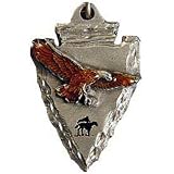 Arrowhead with Eagle Enamel Keychain 