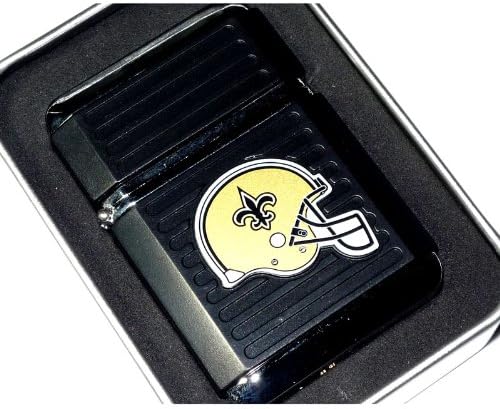 NFL New Orleans Saints Refillable Butane Torch Lighter + Glass Ashtray Combo Gift Set - Please read items descriptions. -